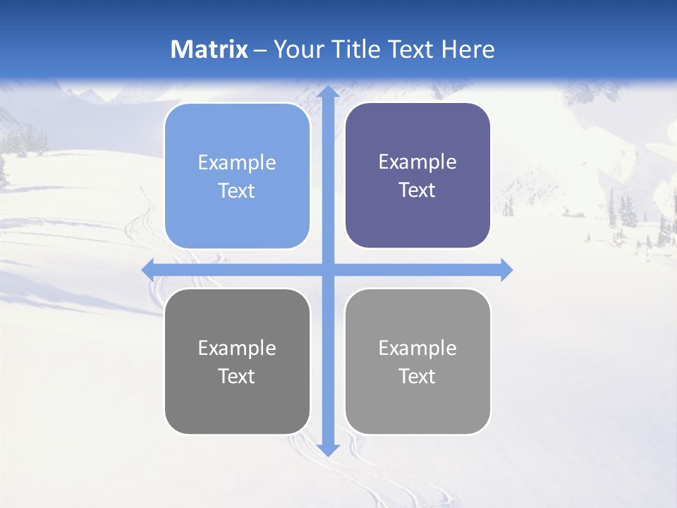 Skiers On The Background Of Snowy Mountains PowerPoint Template