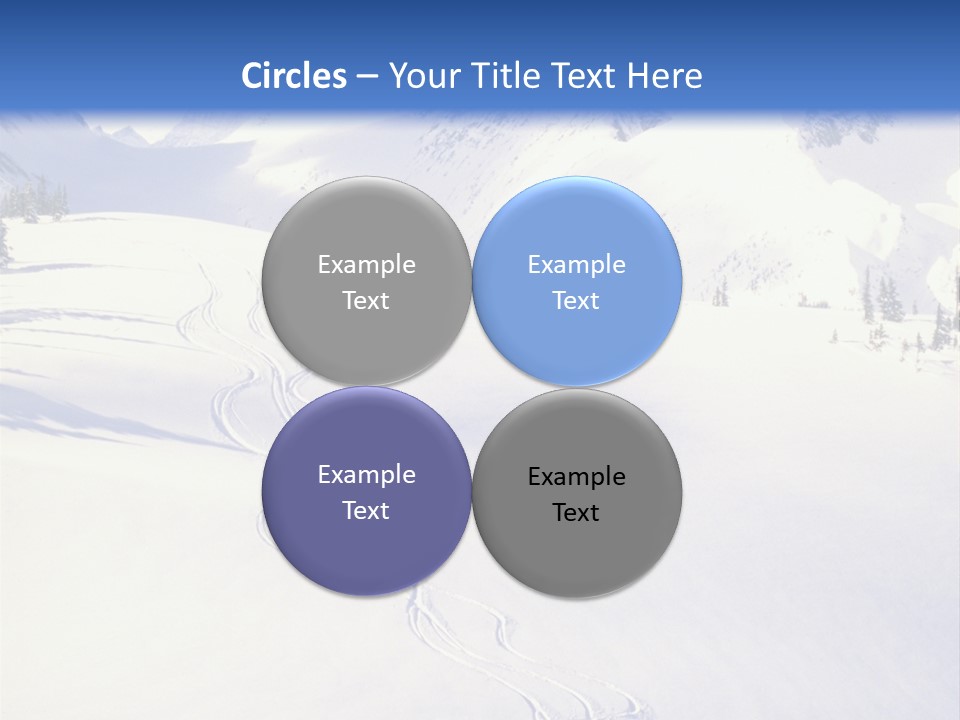 Skiers On The Background Of Snowy Mountains PowerPoint Template