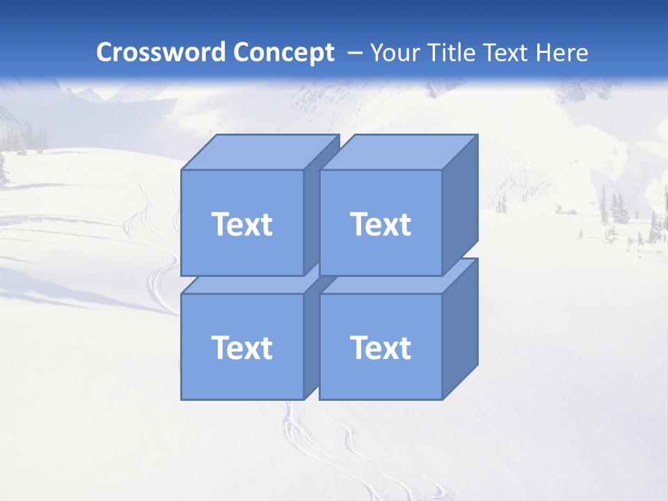 Skiers On The Background Of Snowy Mountains PowerPoint Template