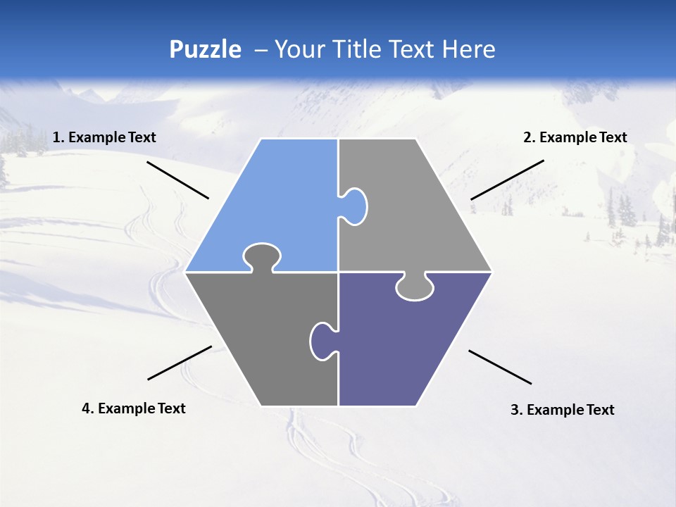 Skiers On The Background Of Snowy Mountains PowerPoint Template