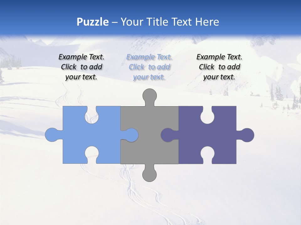 Skiers On The Background Of Snowy Mountains PowerPoint Template