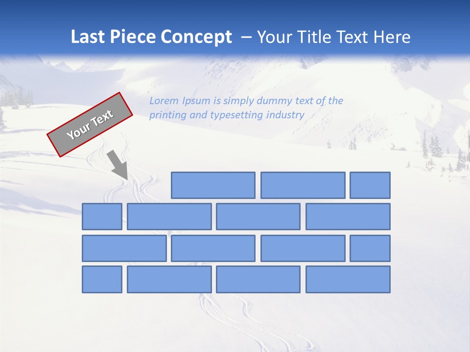 Skiers On The Background Of Snowy Mountains PowerPoint Template