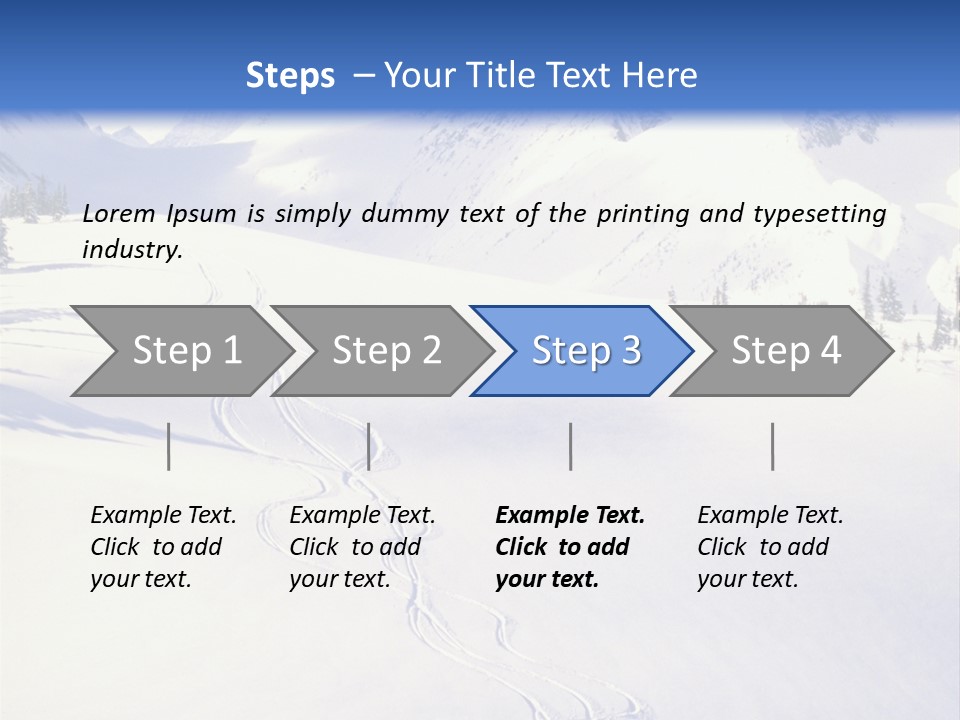 Skiers On The Background Of Snowy Mountains PowerPoint Template
