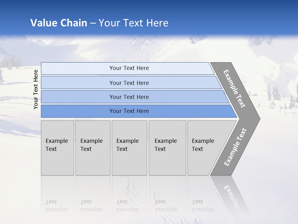 Skiers On The Background Of Snowy Mountains PowerPoint Template