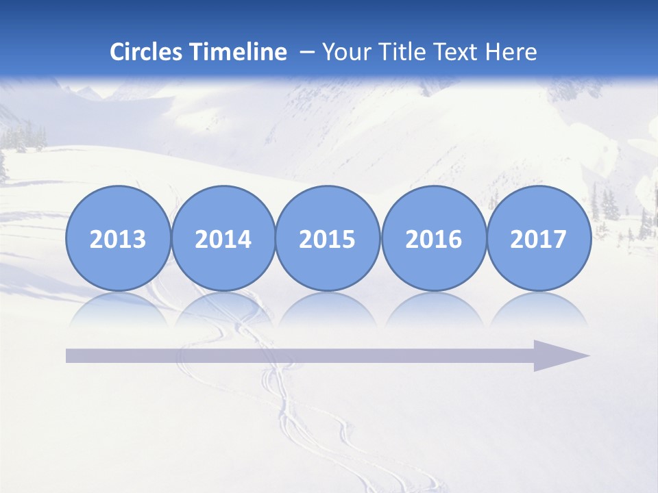 Skiers On The Background Of Snowy Mountains PowerPoint Template