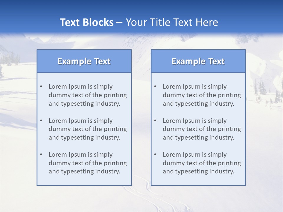 Skiers On The Background Of Snowy Mountains PowerPoint Template