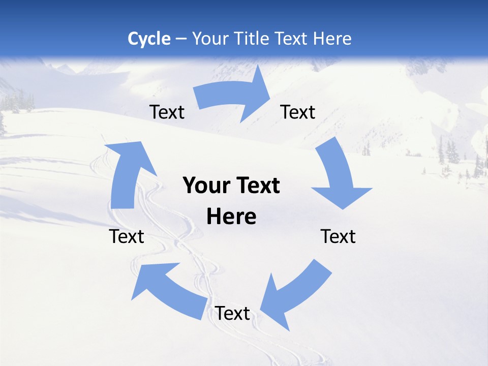 Skiers On The Background Of Snowy Mountains PowerPoint Template