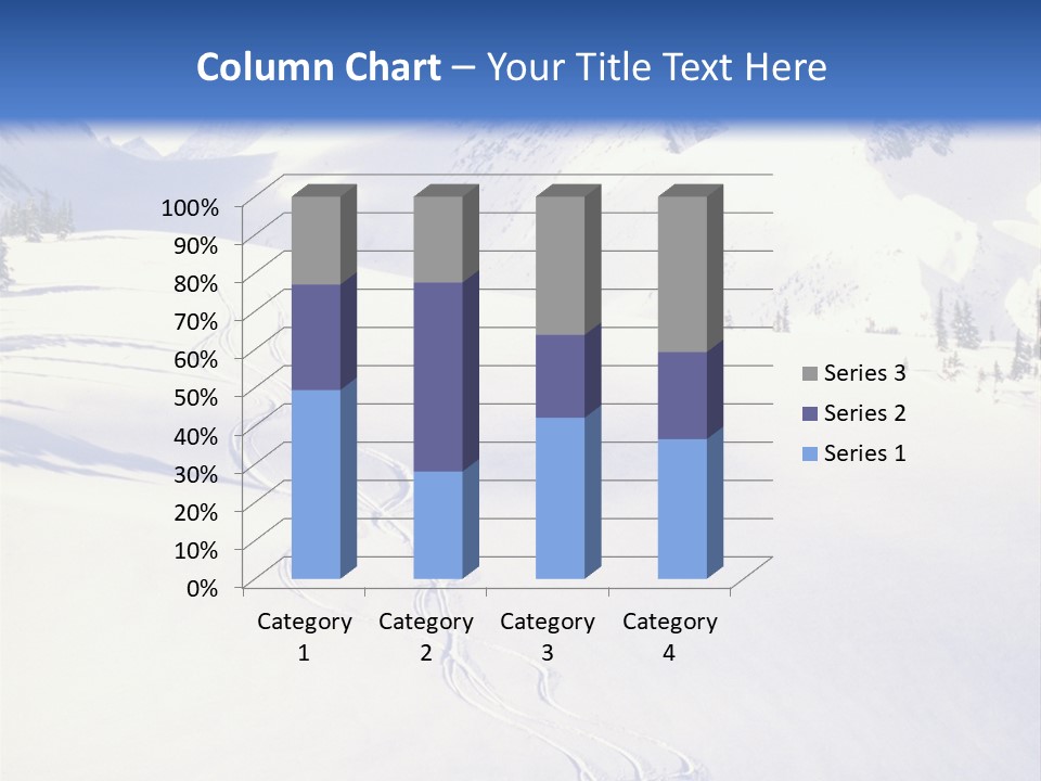 Skiers On The Background Of Snowy Mountains PowerPoint Template