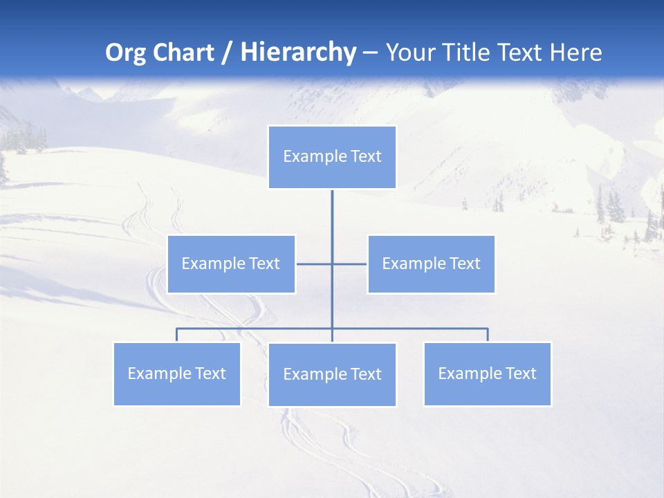 Skiers On The Background Of Snowy Mountains PowerPoint Template