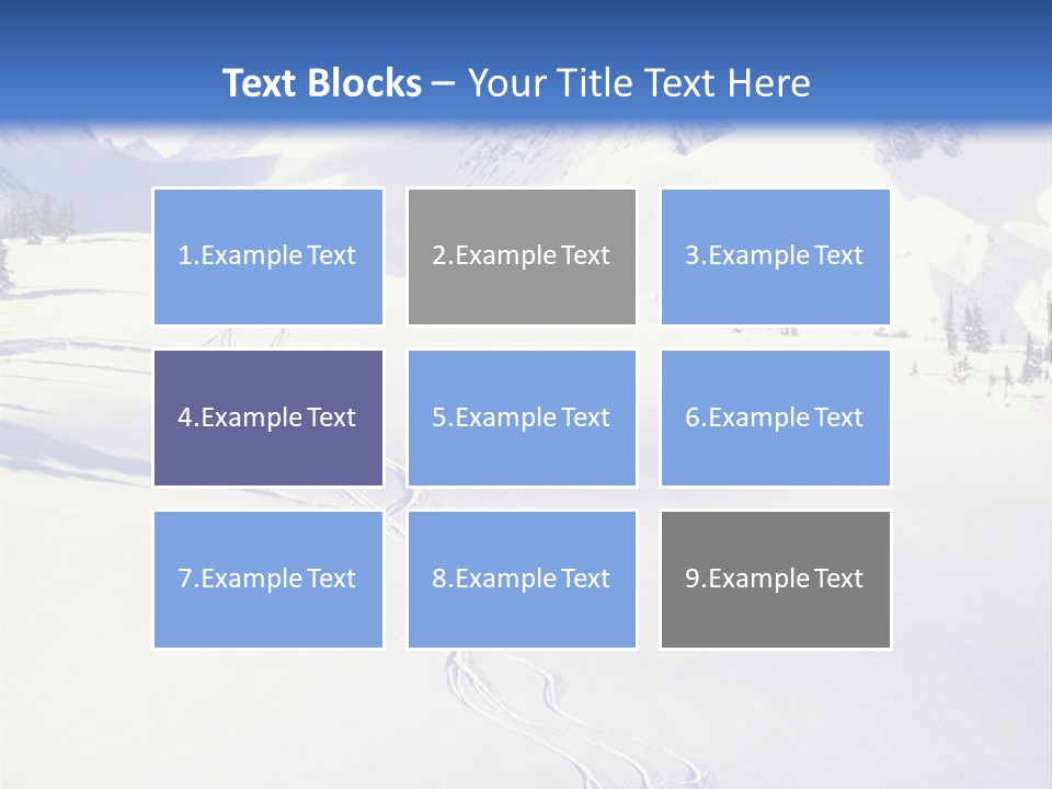 Skiers On The Background Of Snowy Mountains PowerPoint Template