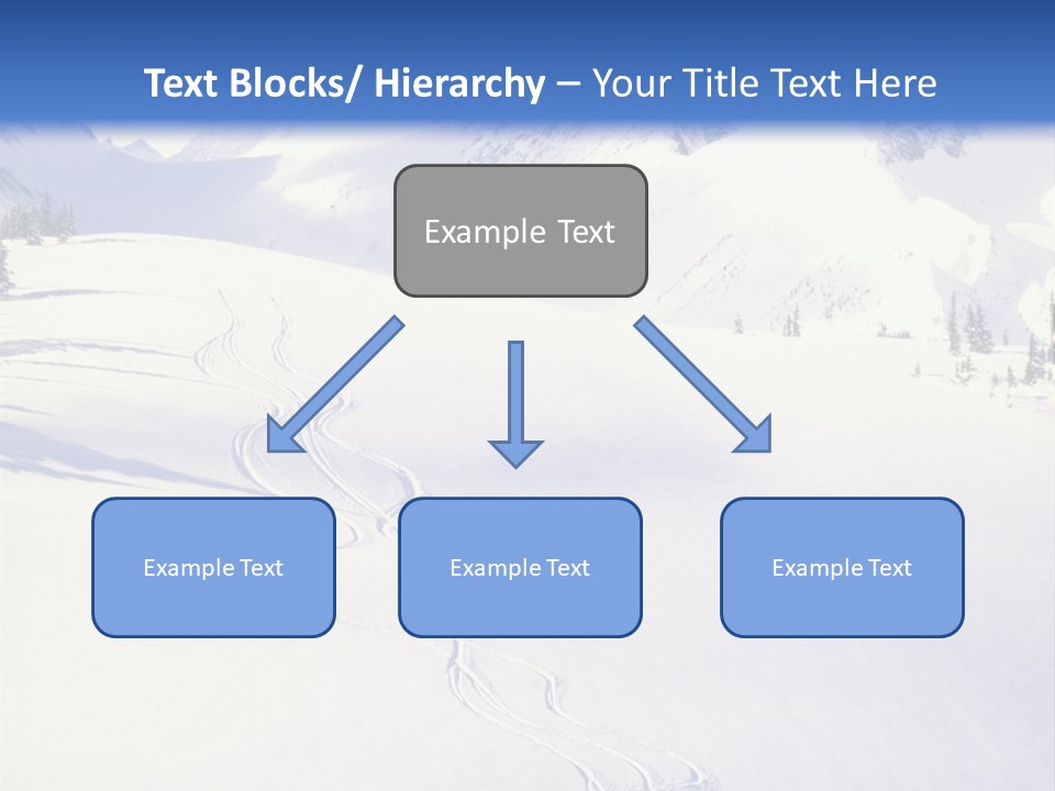 Skiers On The Background Of Snowy Mountains PowerPoint Template