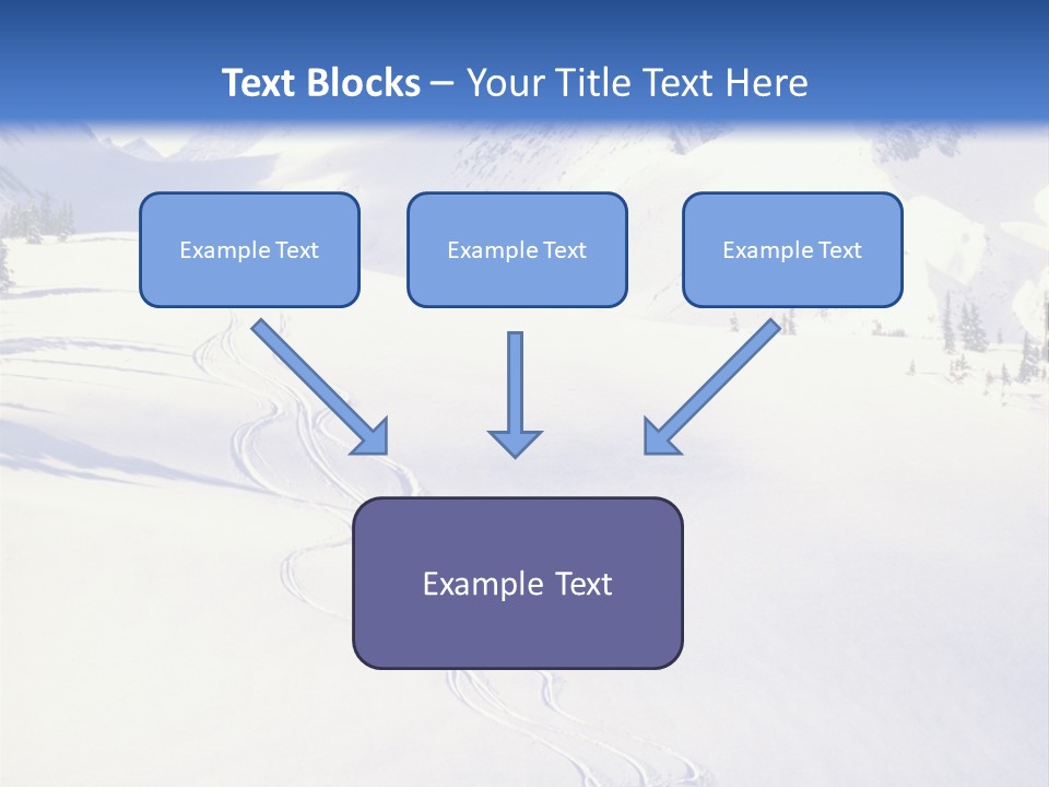 Skiers On The Background Of Snowy Mountains PowerPoint Template