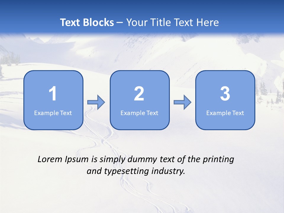 Skiers On The Background Of Snowy Mountains PowerPoint Template