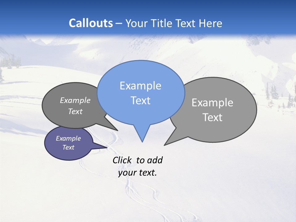 Skiers On The Background Of Snowy Mountains PowerPoint Template