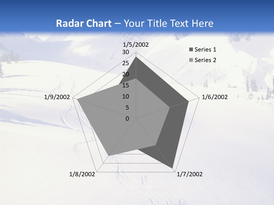 Skiers On The Background Of Snowy Mountains PowerPoint Template