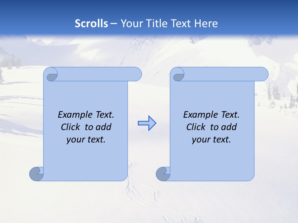 Skiers On The Background Of Snowy Mountains PowerPoint Template