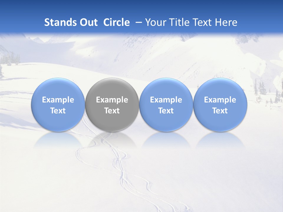 Skiers On The Background Of Snowy Mountains PowerPoint Template