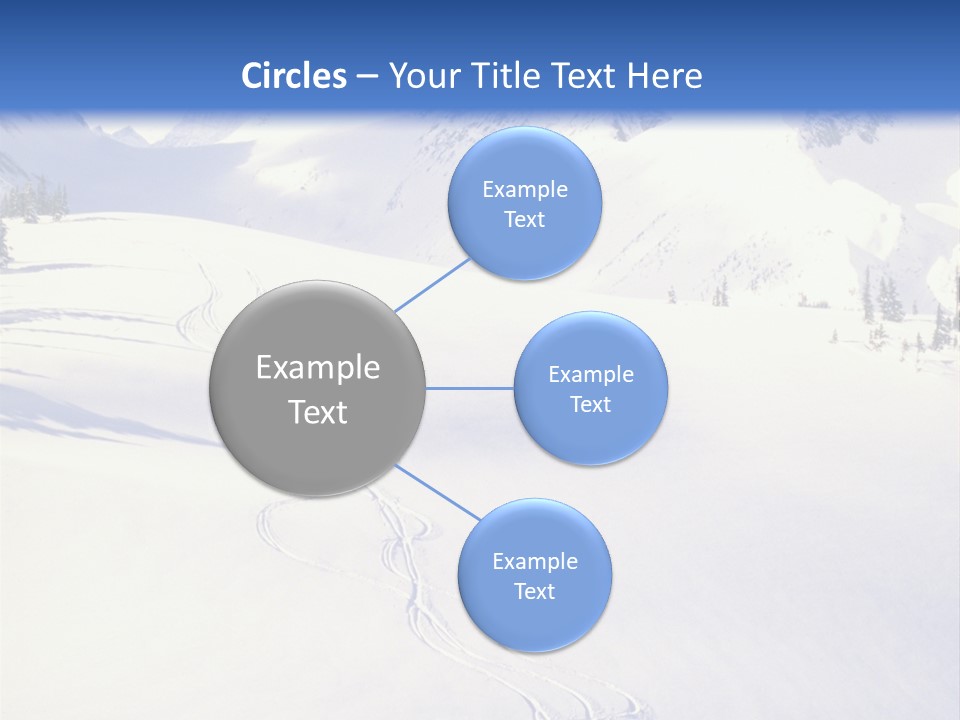 Skiers On The Background Of Snowy Mountains PowerPoint Template