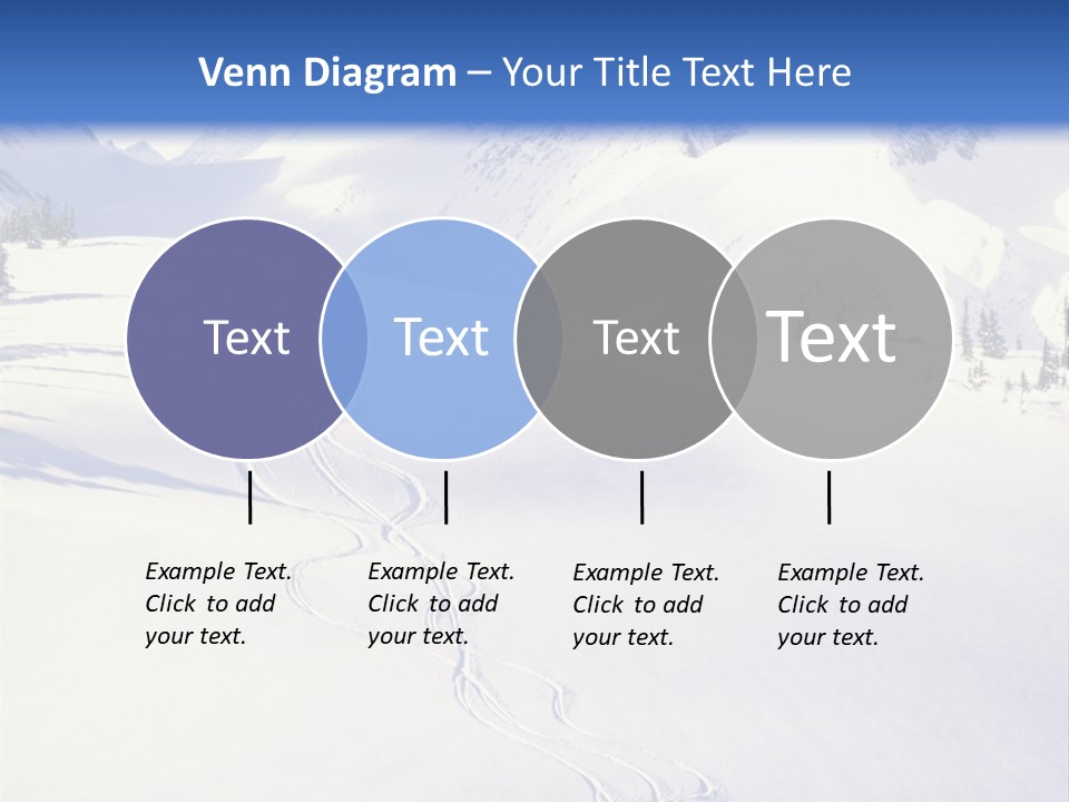 Skiers On The Background Of Snowy Mountains PowerPoint Template