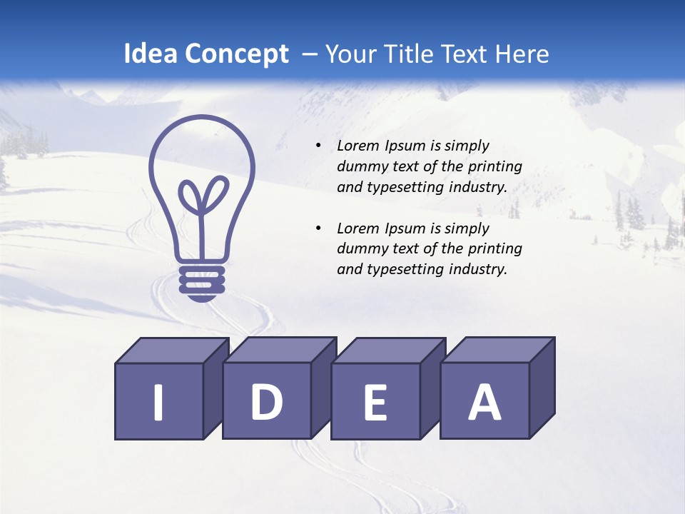 Skiers On The Background Of Snowy Mountains PowerPoint Template