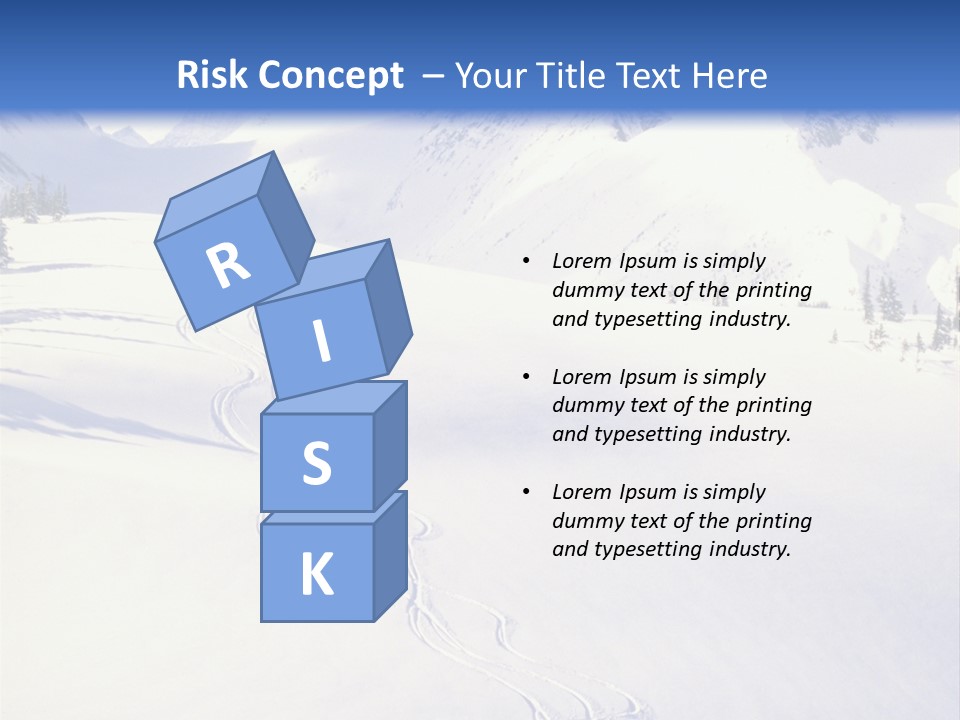 Skiers On The Background Of Snowy Mountains PowerPoint Template