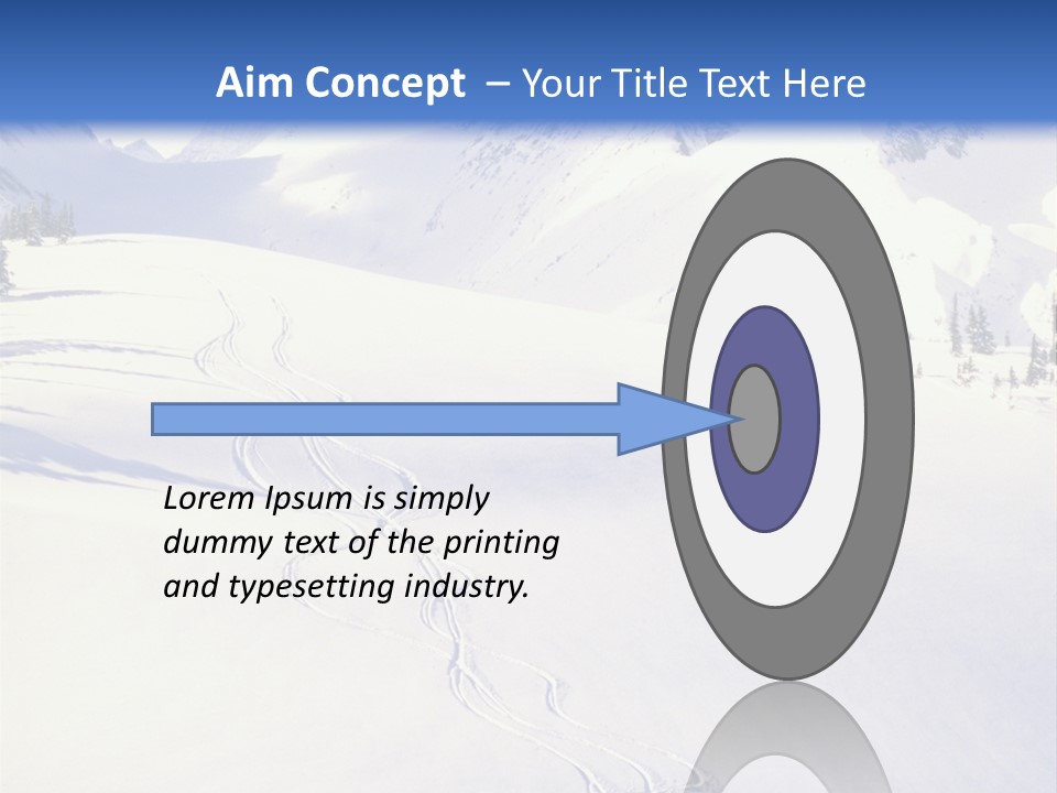 Skiers On The Background Of Snowy Mountains PowerPoint Template