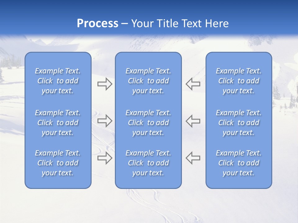 Skiers On The Background Of Snowy Mountains PowerPoint Template