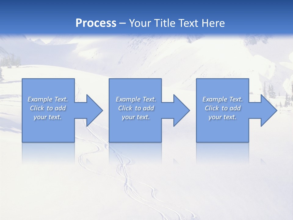 Skiers On The Background Of Snowy Mountains PowerPoint Template