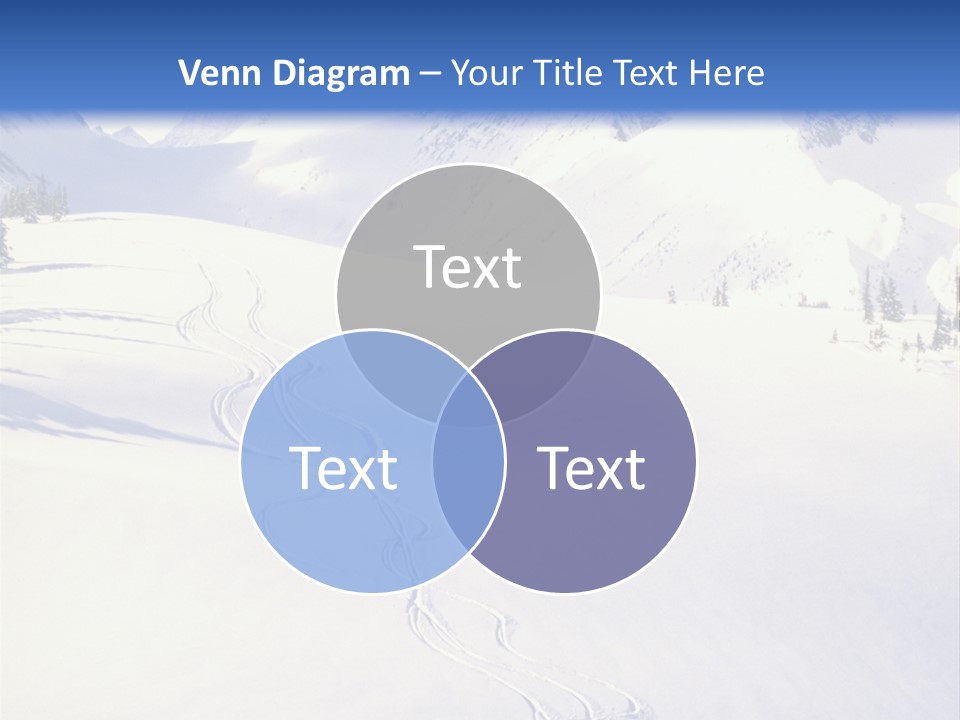 Skiers On The Background Of Snowy Mountains PowerPoint Template