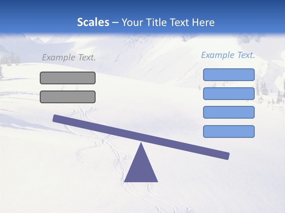 Skiers On The Background Of Snowy Mountains PowerPoint Template