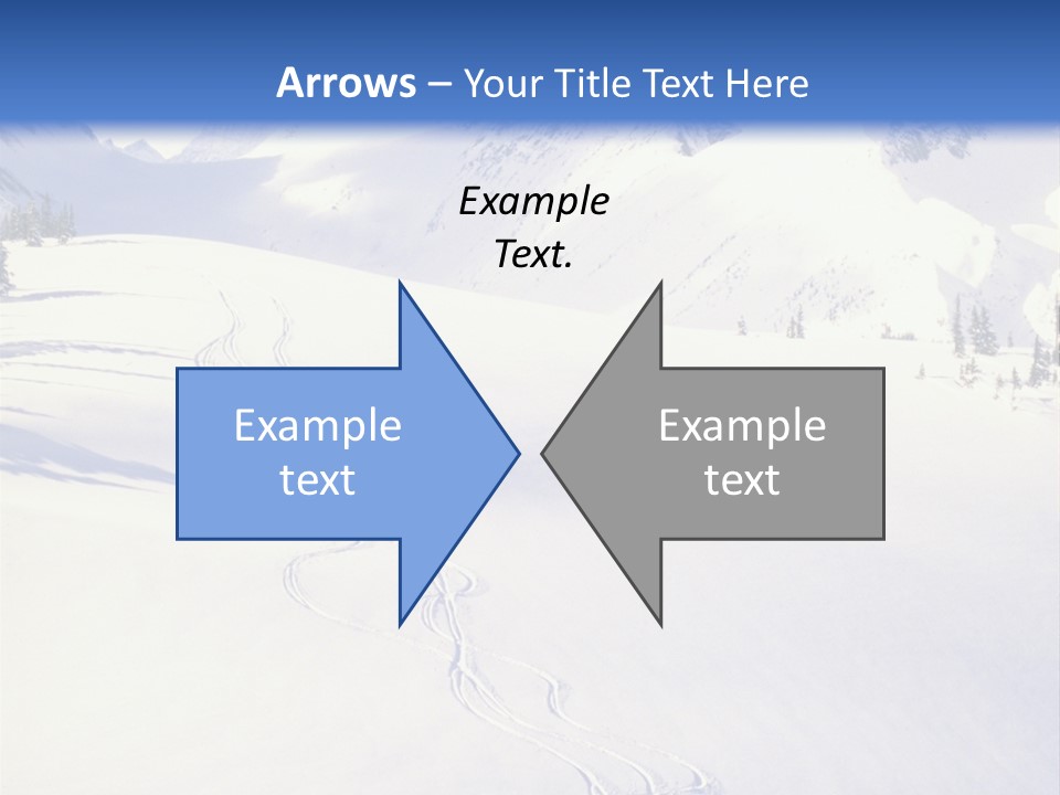 Skiers On The Background Of Snowy Mountains PowerPoint Template