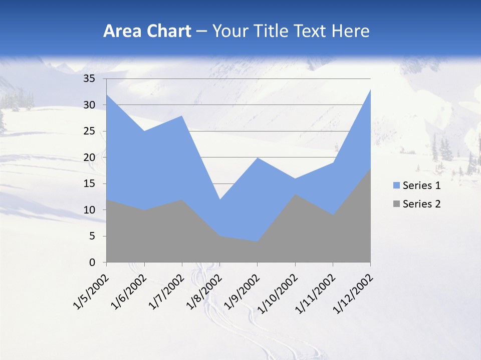 Skiers On The Background Of Snowy Mountains PowerPoint Template
