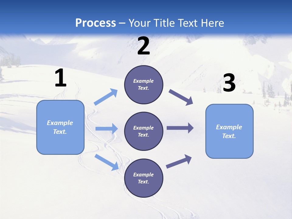 Skiers On The Background Of Snowy Mountains PowerPoint Template