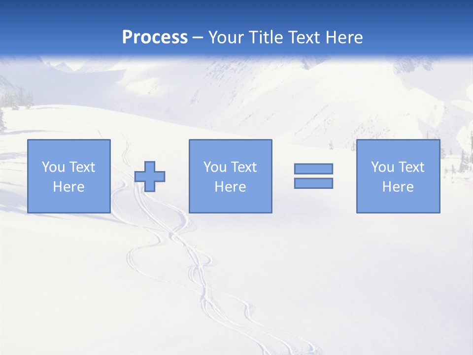 Skiers On The Background Of Snowy Mountains PowerPoint Template