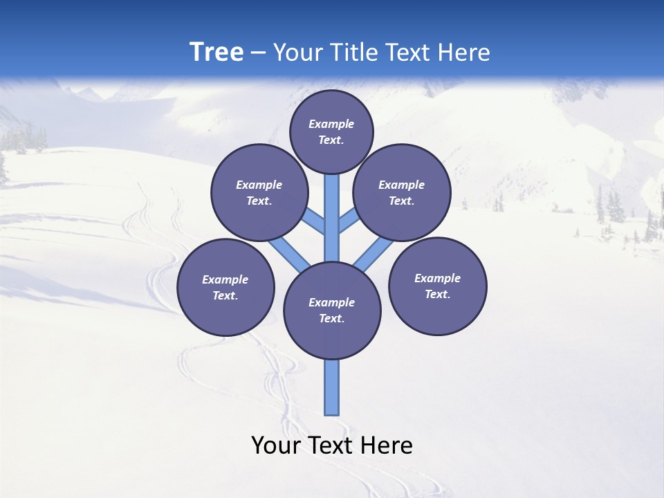 Skiers On The Background Of Snowy Mountains PowerPoint Template