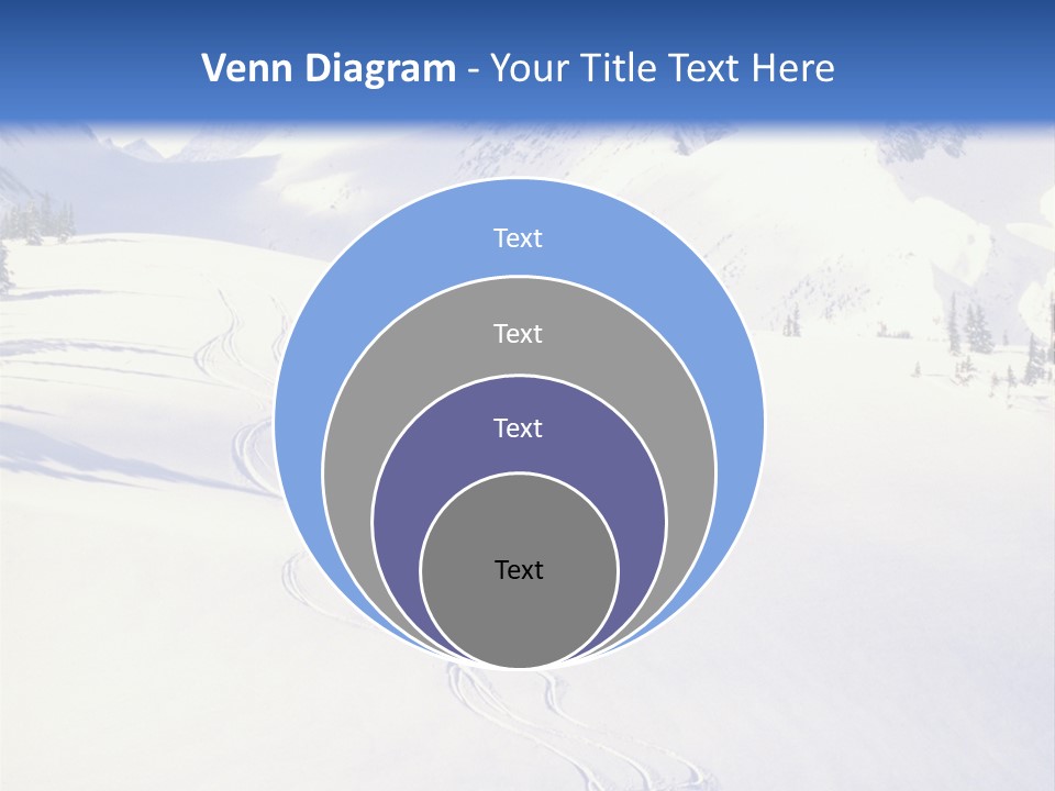 Skiers On The Background Of Snowy Mountains PowerPoint Template