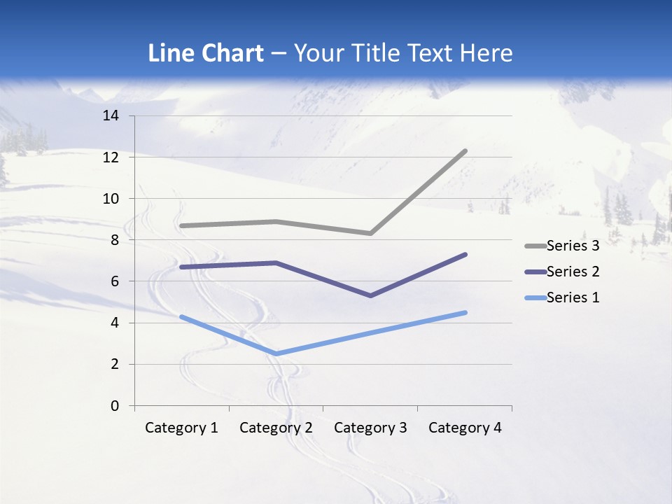 Skiers On The Background Of Snowy Mountains PowerPoint Template