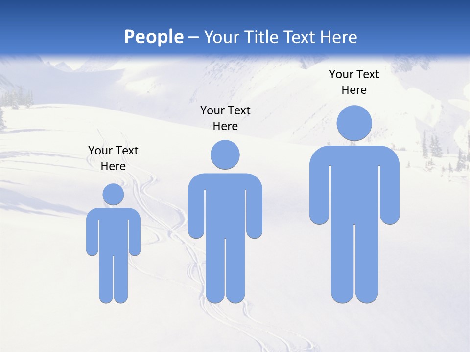 Skiers On The Background Of Snowy Mountains PowerPoint Template