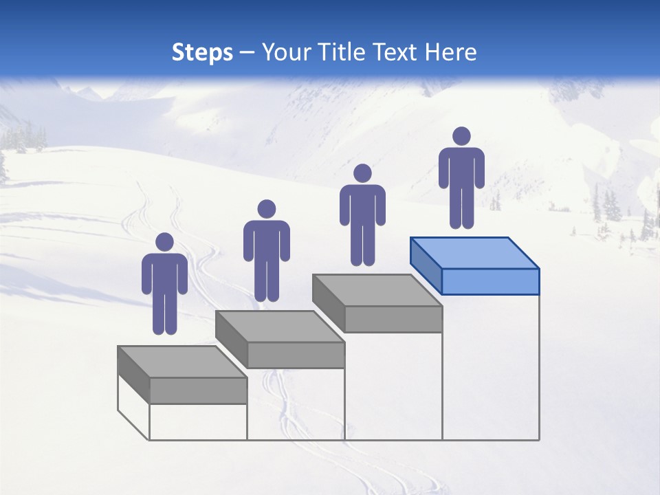 Skiers On The Background Of Snowy Mountains PowerPoint Template