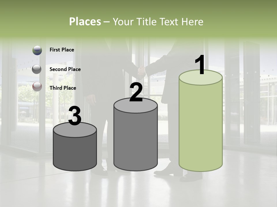 Businessmen Shaking Hands PowerPoint Template