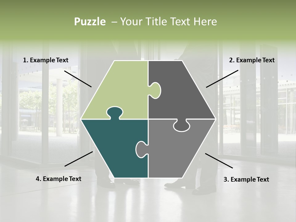 Businessmen Shaking Hands PowerPoint Template