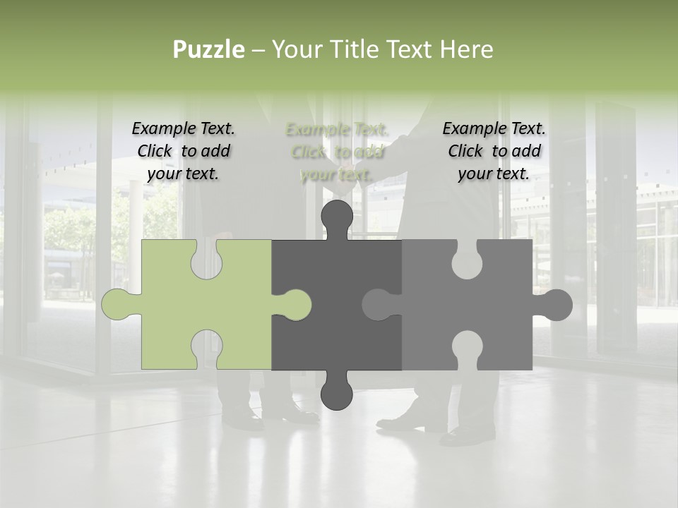 Businessmen Shaking Hands PowerPoint Template