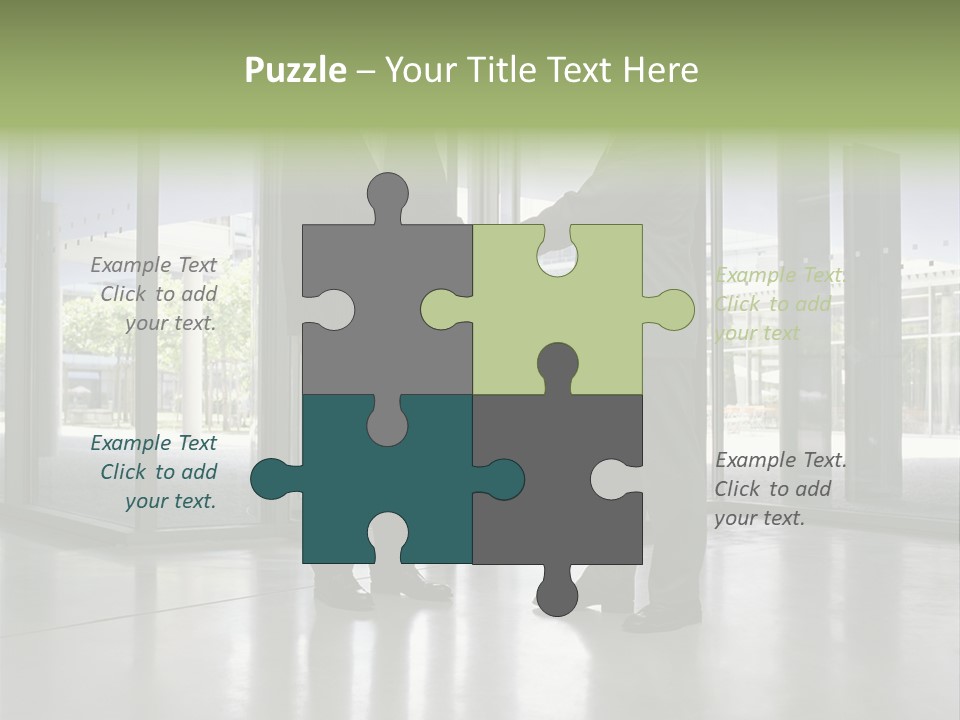 Businessmen Shaking Hands PowerPoint Template