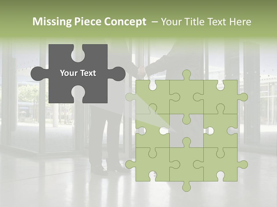 Businessmen Shaking Hands PowerPoint Template