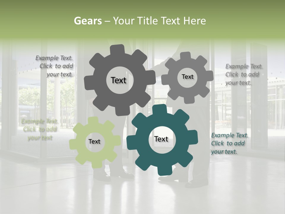 Businessmen Shaking Hands PowerPoint Template