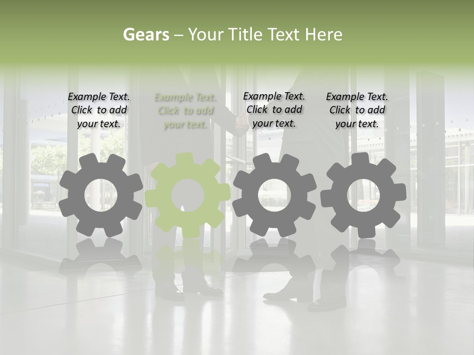 Businessmen Shaking Hands PowerPoint Template