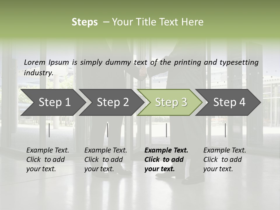 Businessmen Shaking Hands PowerPoint Template