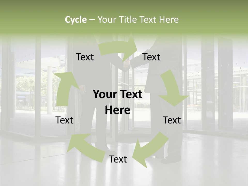 Businessmen Shaking Hands PowerPoint Template