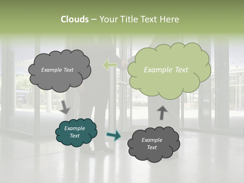 Businessmen Shaking Hands PowerPoint Template