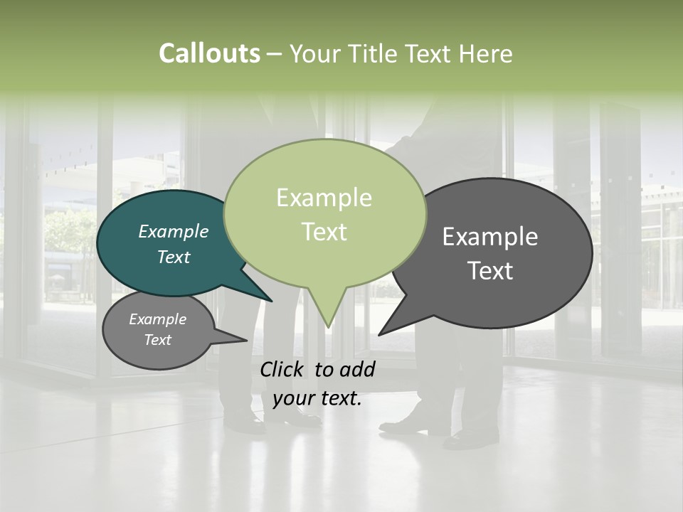 Businessmen Shaking Hands PowerPoint Template